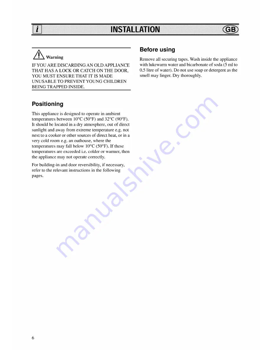 Zanussi ZXC 78/27 FF Instruction Booklet Download Page 6