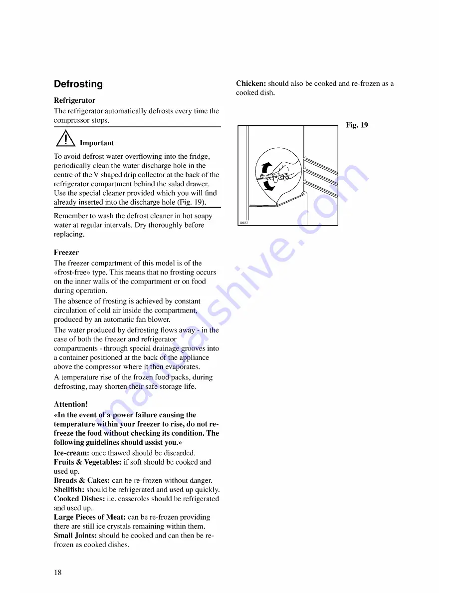 Zanussi ZXC 78/27 FF Instruction Booklet Download Page 18