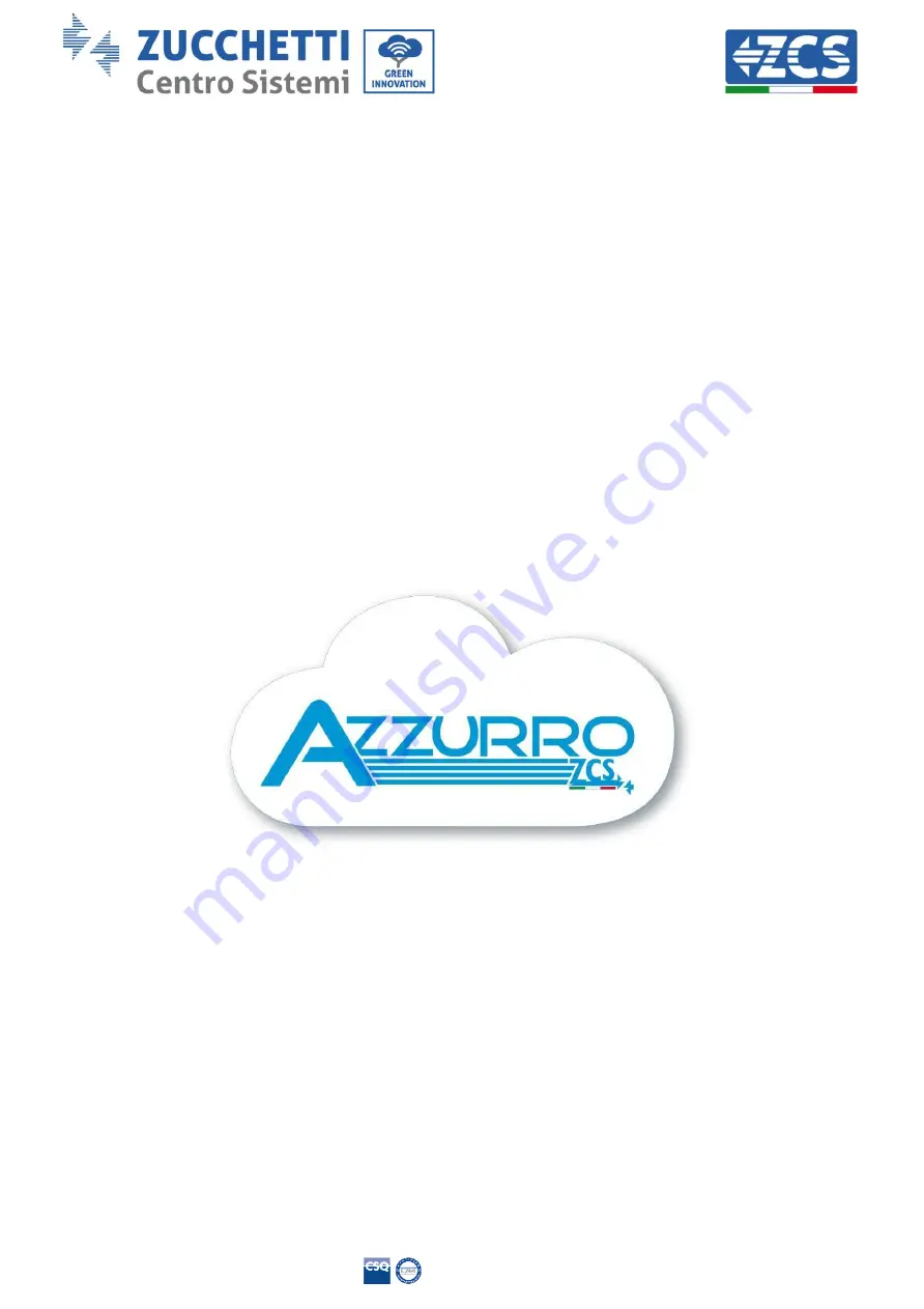 ZCS AZZURRO Series Manual To Monitoring Download Page 1