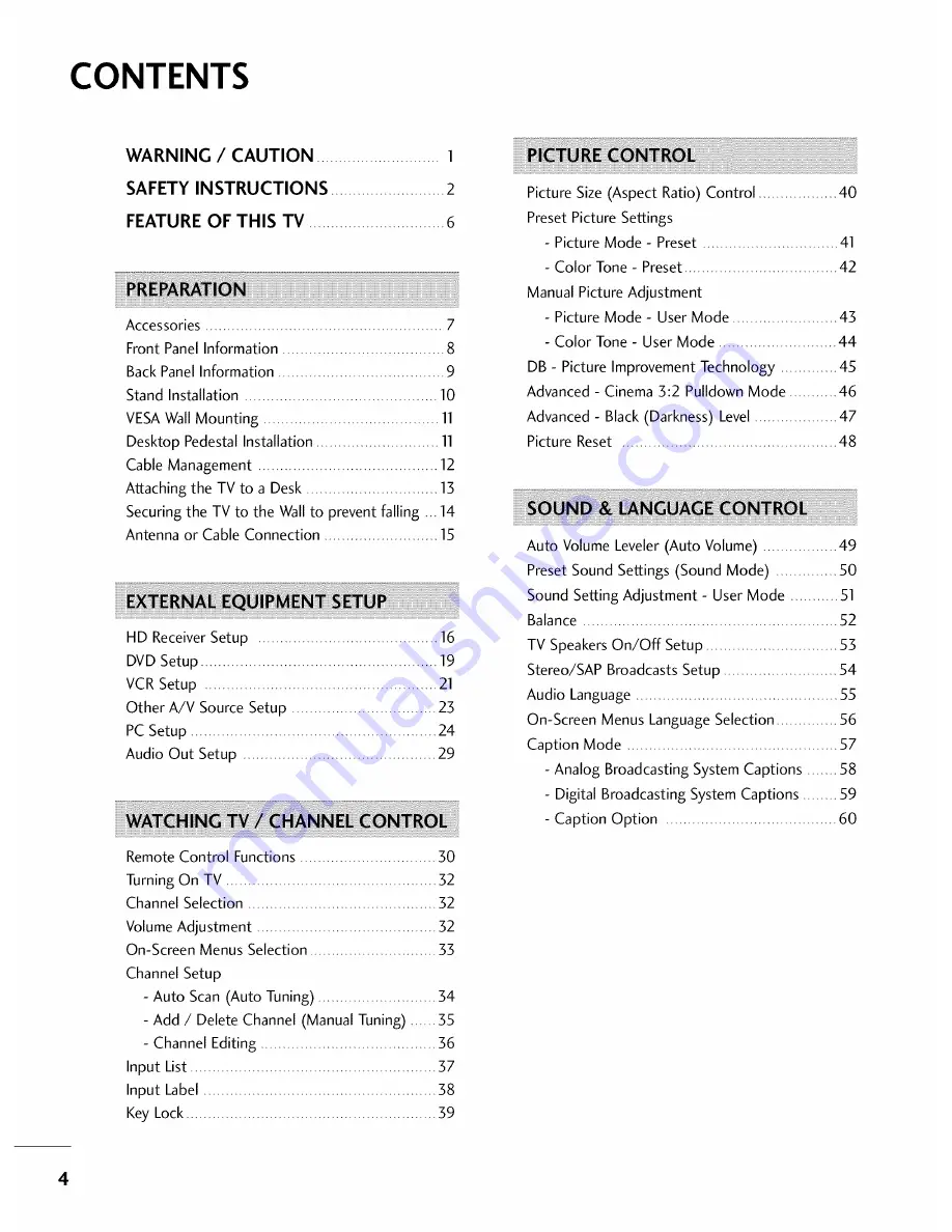 Zenith Z32LC6D - 720p LCD HDTV Installation And Operating Manual Download Page 5