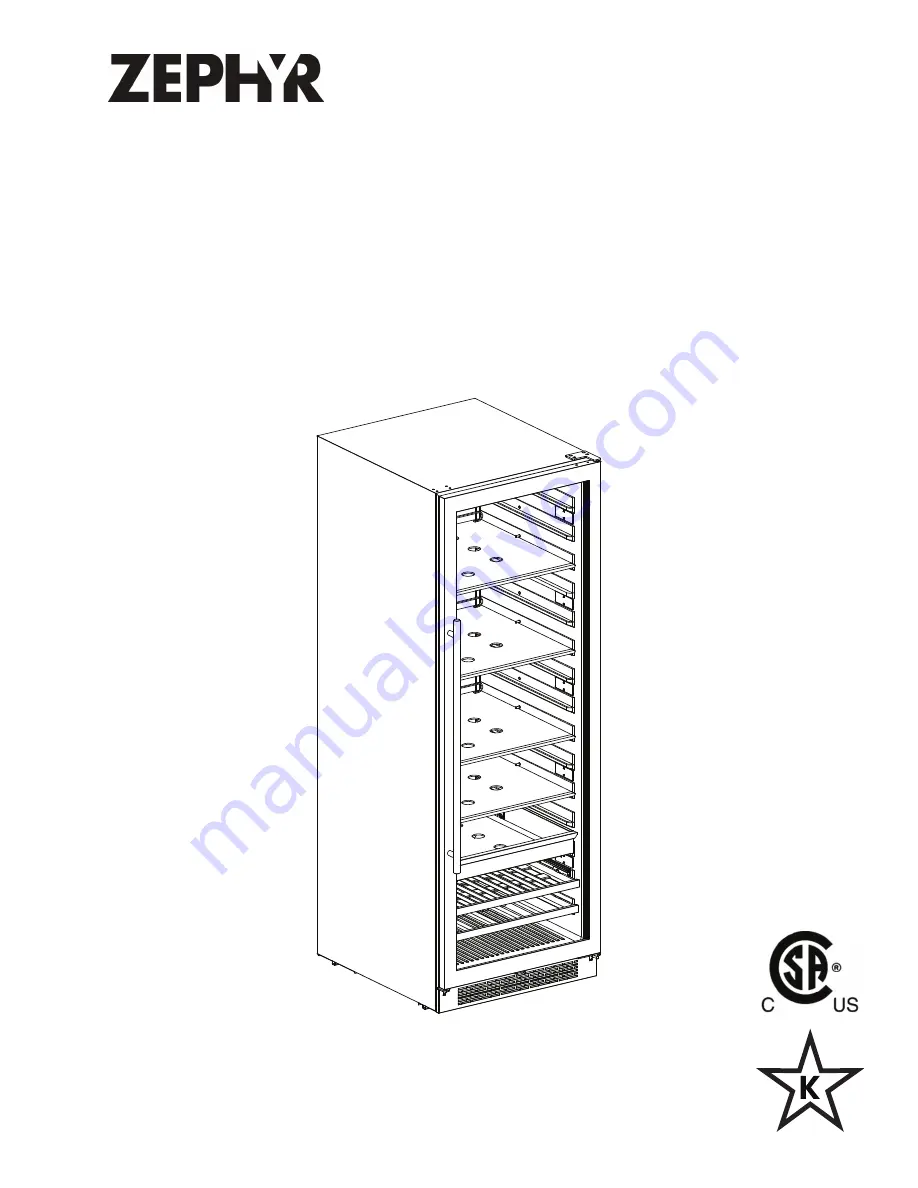 Zephyr PRB24F01AG Use, Care And Installation Manual Download Page 1