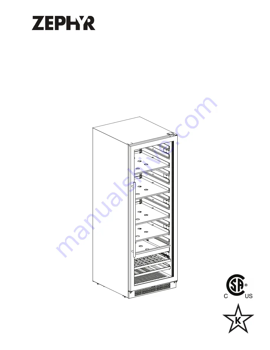 Zephyr PRB24F01AG Use, Care And Installation Manual Download Page 31