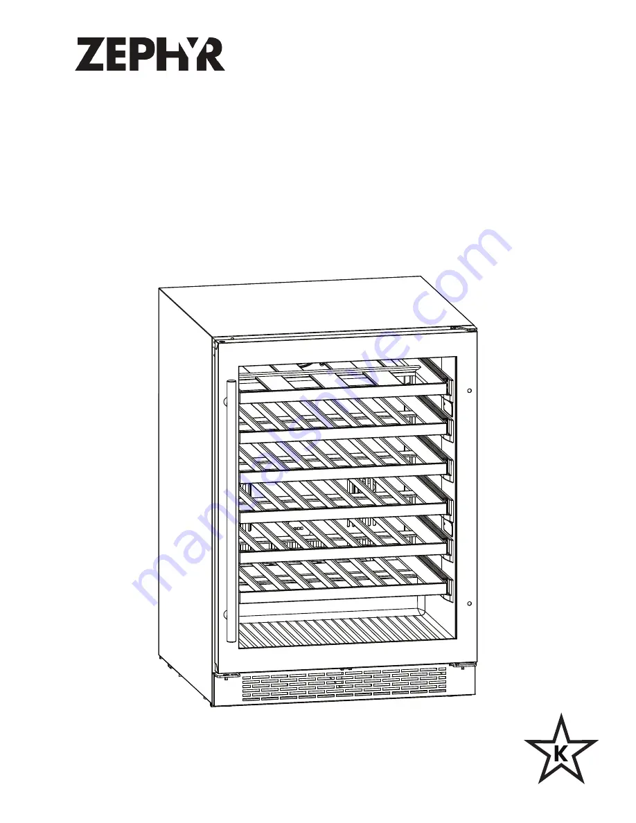 Zephyr PRW24C01BG Use, Care And Installation Manual Download Page 31