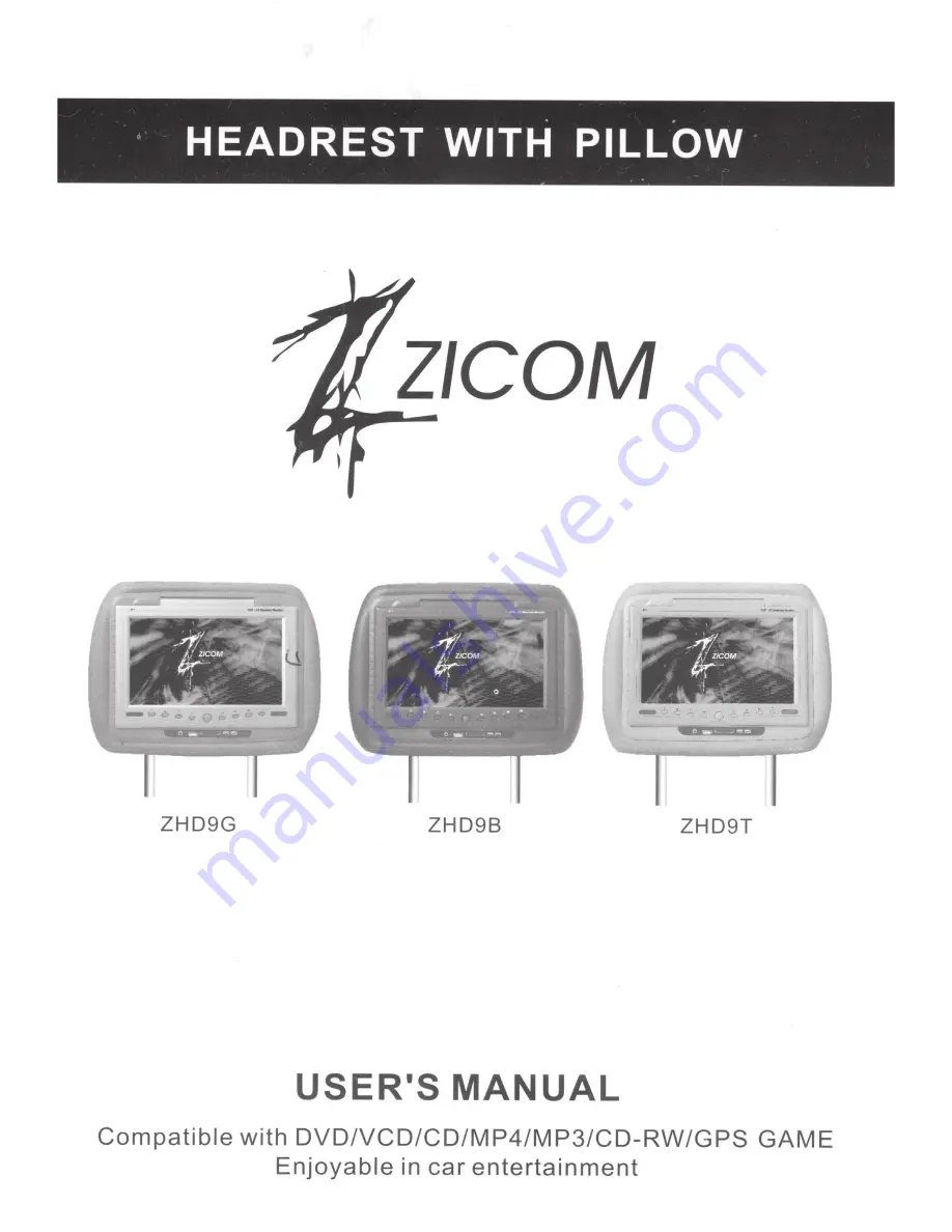 Zicom ZHD9G User Manual Download Page 1