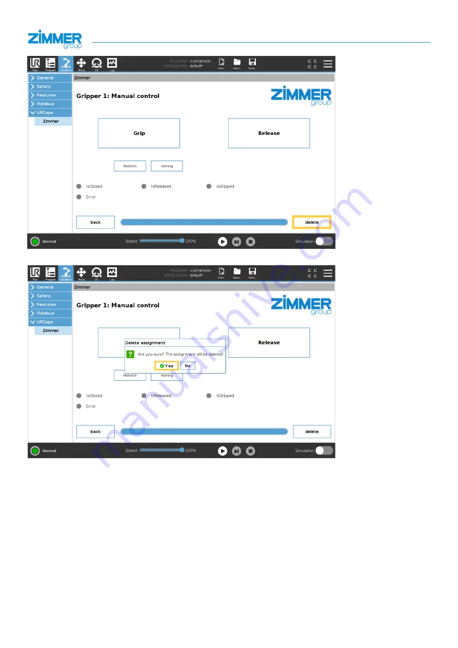 Zimmer startZ Installation And Operating Instructions Manual Download Page 48