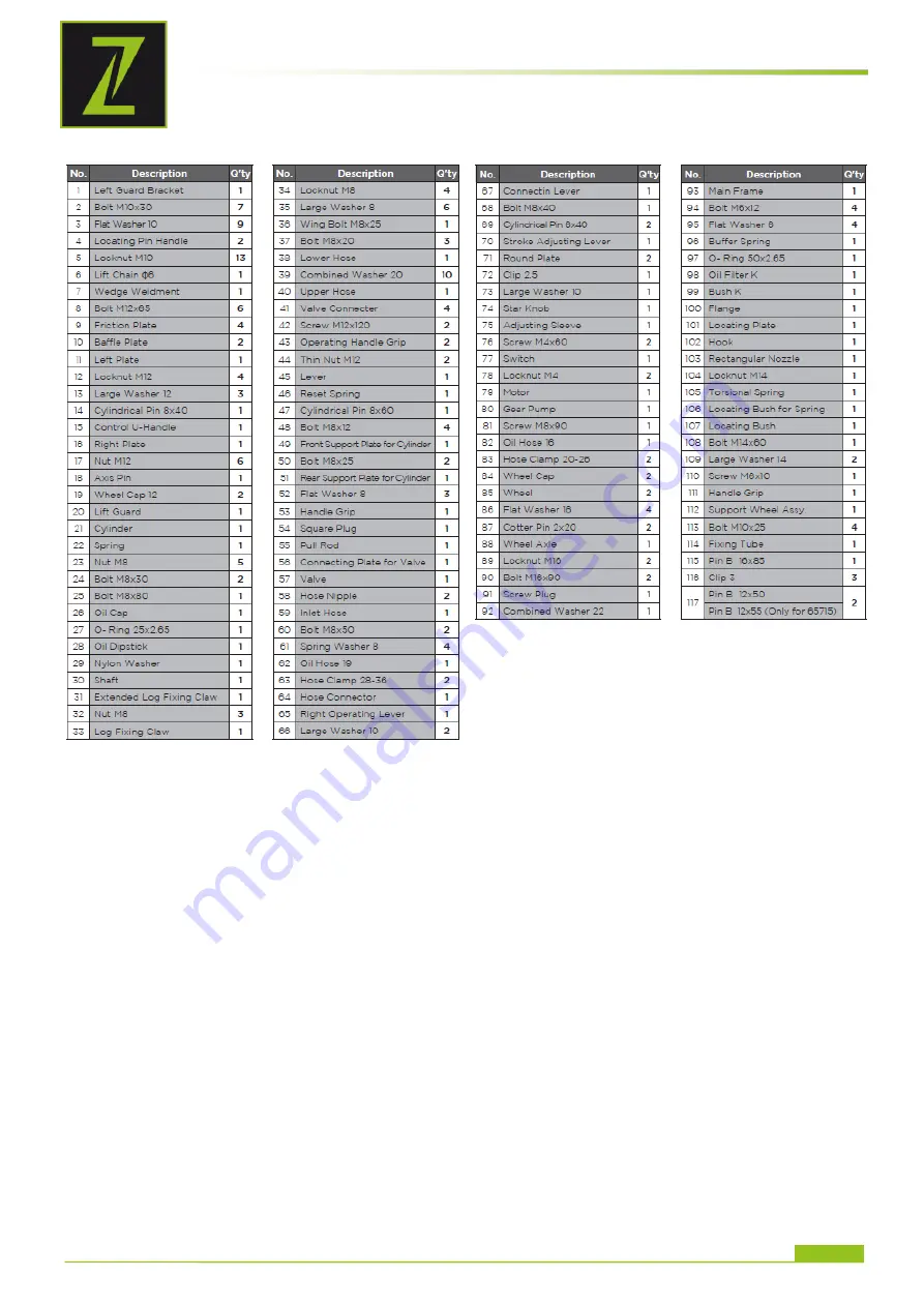 ZIPPER MASCHINEN 912003923 User Manual Download Page 73