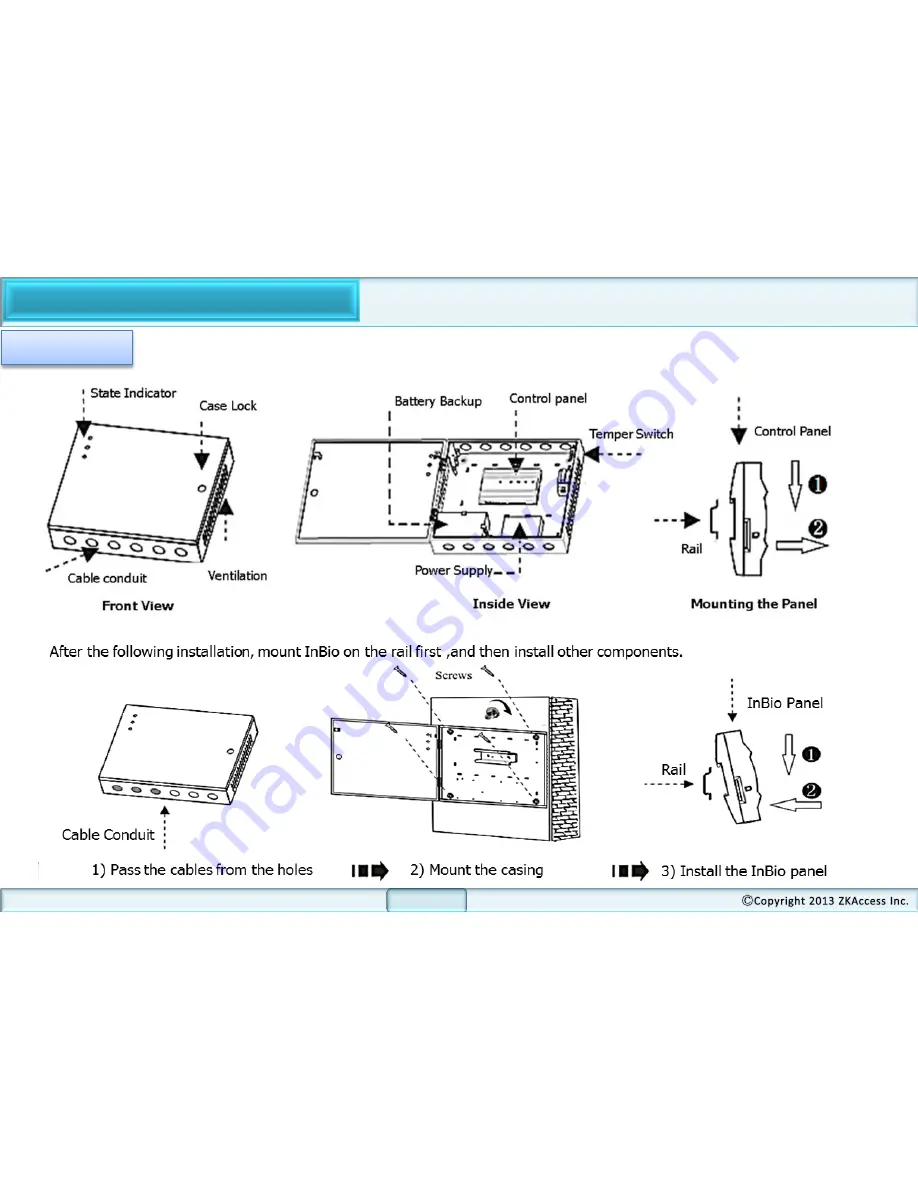 ZKaccess Inbio460 Installation Manual Download Page 9