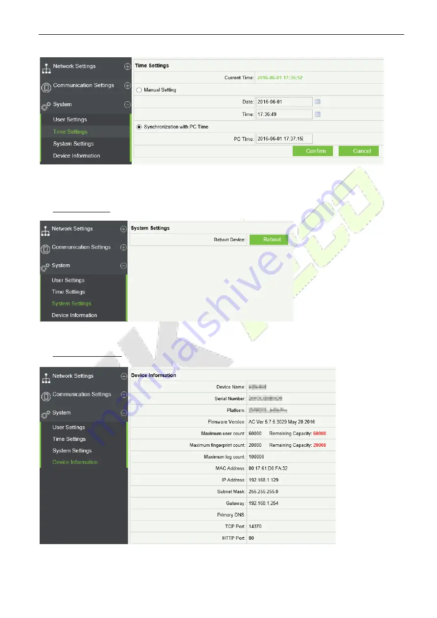 ZKTeco inBIO260 User Manual Download Page 37