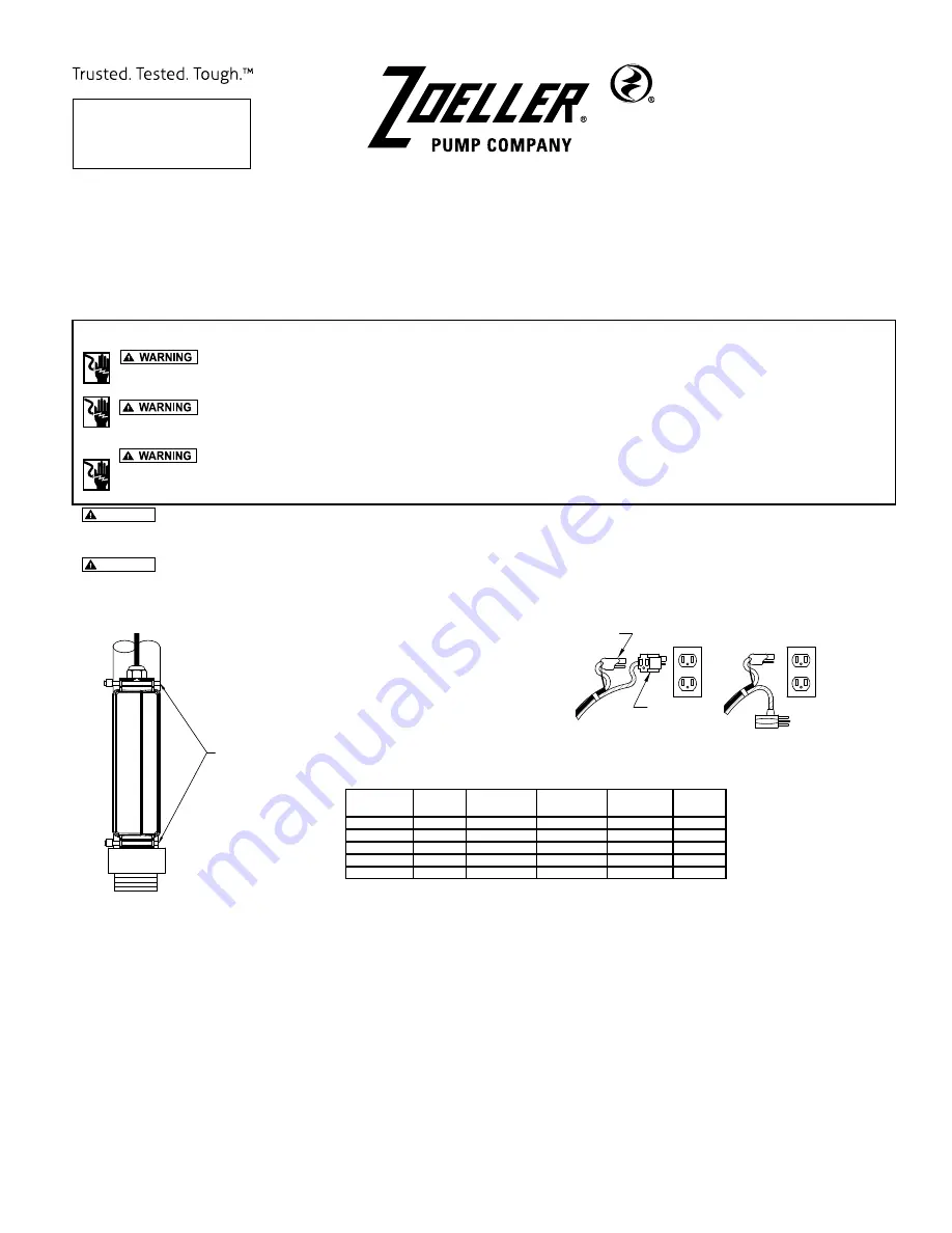 Zoeller 10-4659 Скачать руководство пользователя страница 1