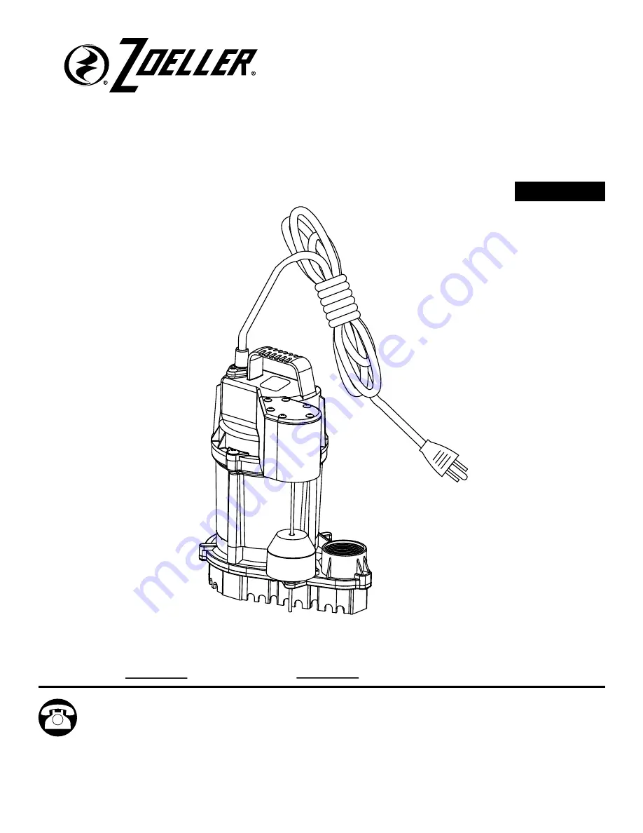 Zoeller 1073-0001 Manual Download Page 1