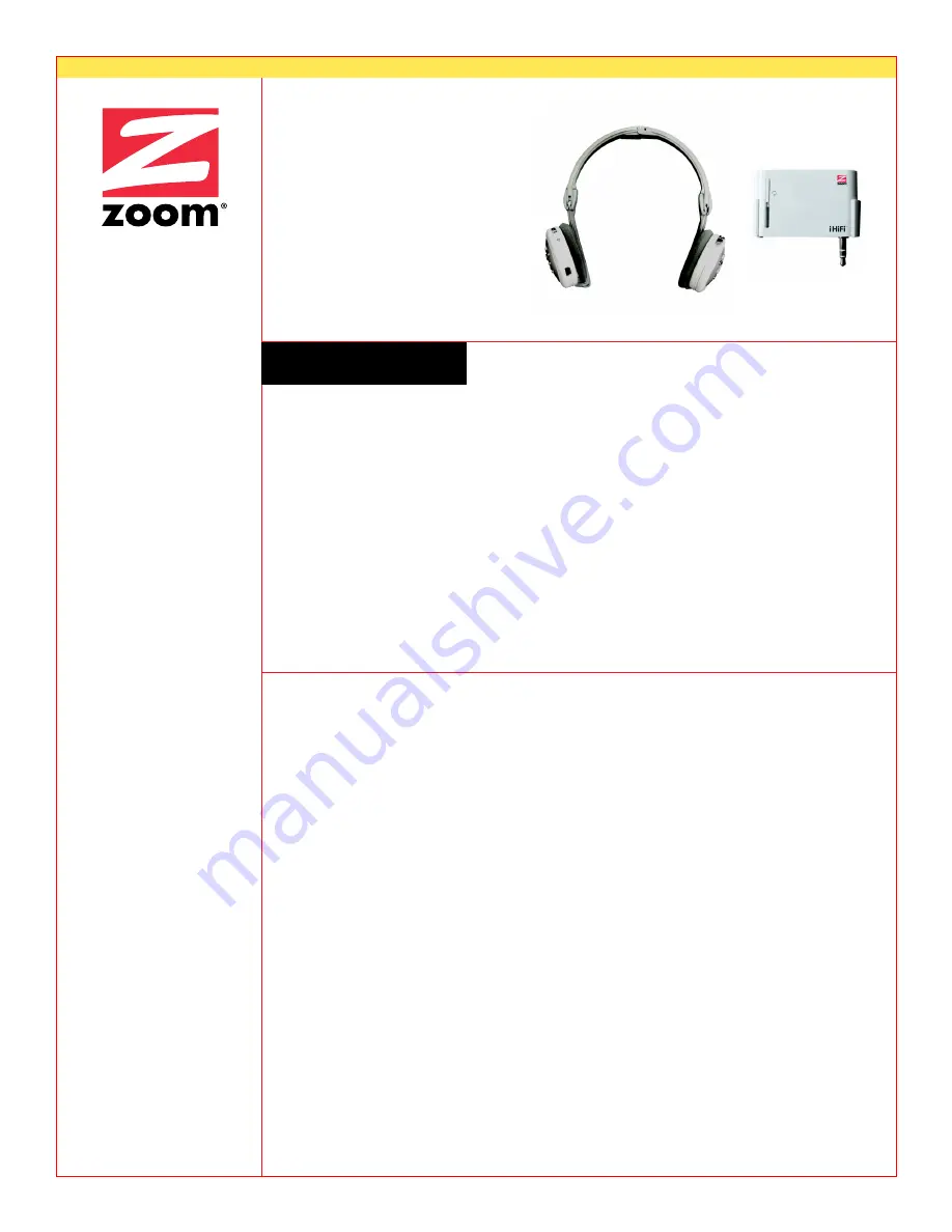 Zoom 4383 Specifications Download Page 1