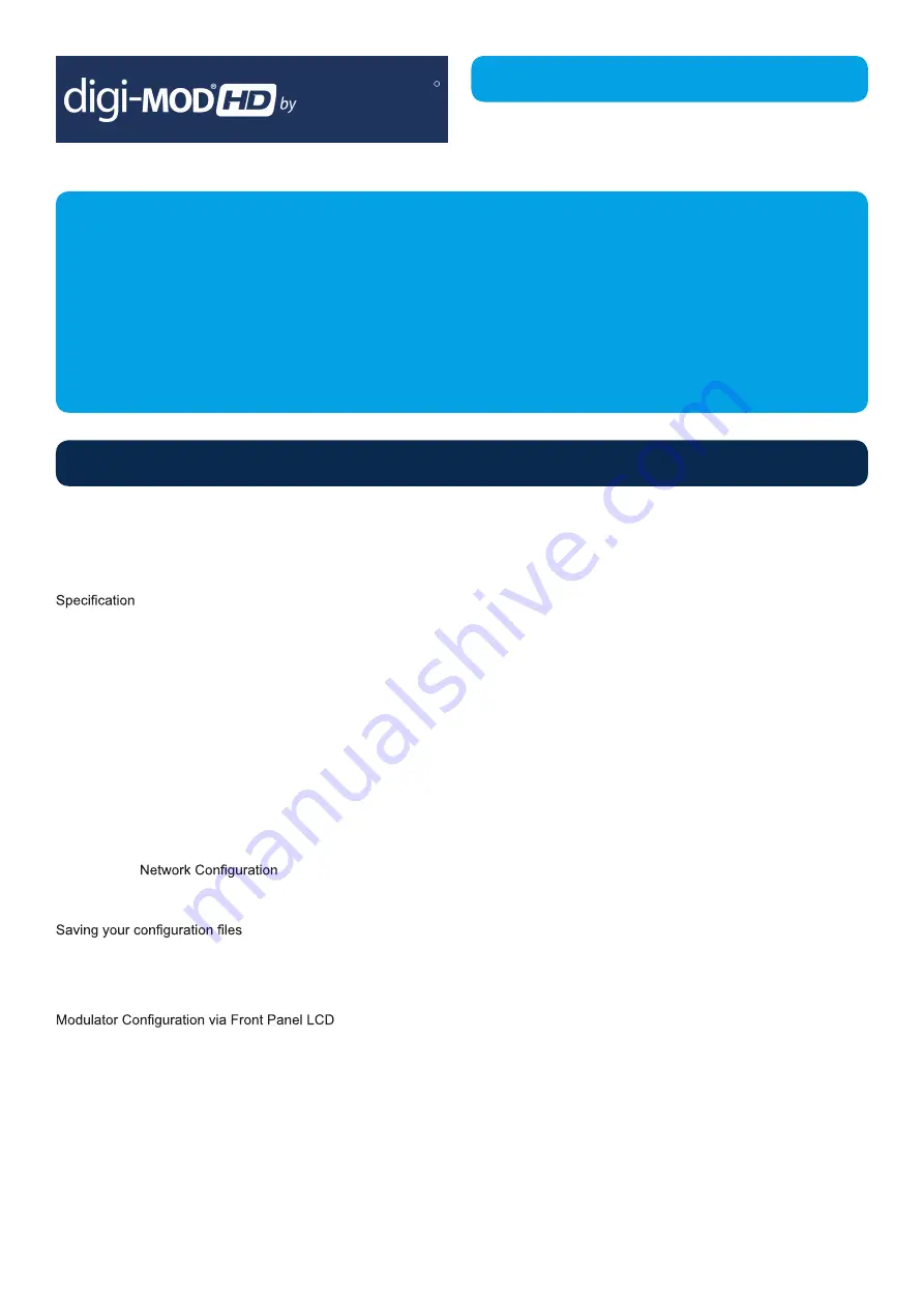 ZyCast digi-MOD HD-2002DM User Manual And Install Manual Download Page 1