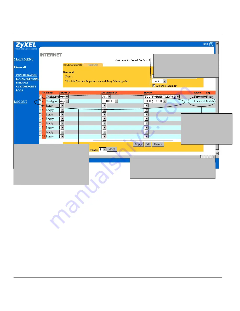 ZyXEL Communications Broadband Security Gateway P-312 User Manual Download Page 208