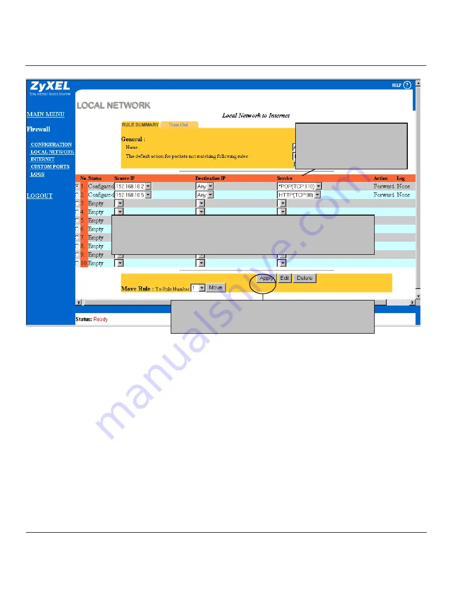 ZyXEL Communications Broadband Security Gateway P-312 User Manual Download Page 212