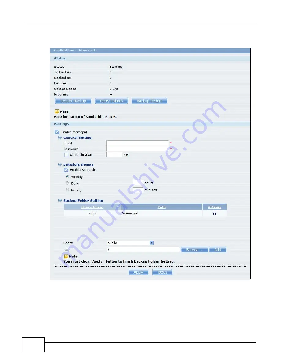 ZyXEL Communications NAS Series User Manual Download Page 236