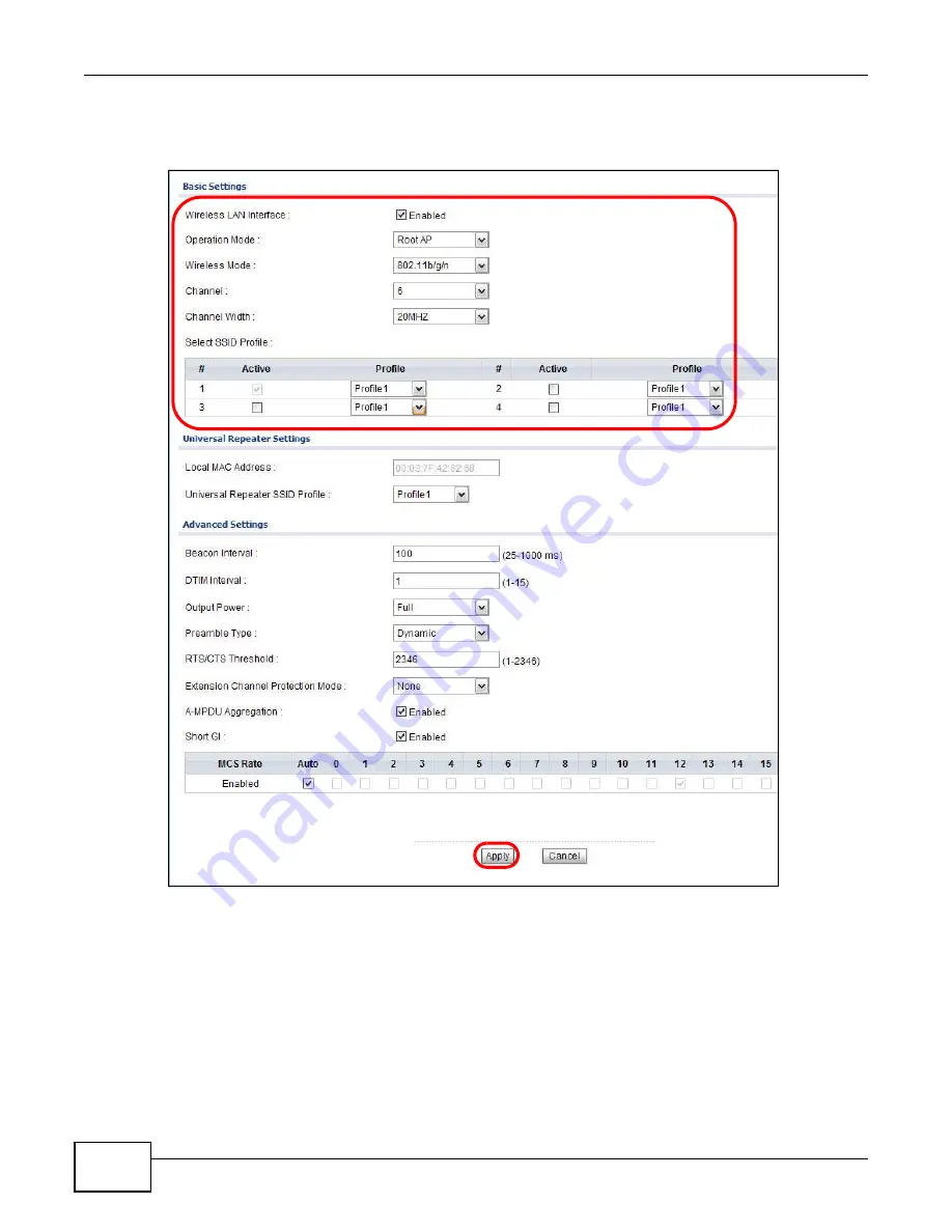 ZyXEL Communications NWA 1121-NI - Скачать руководство пользователя страница 40