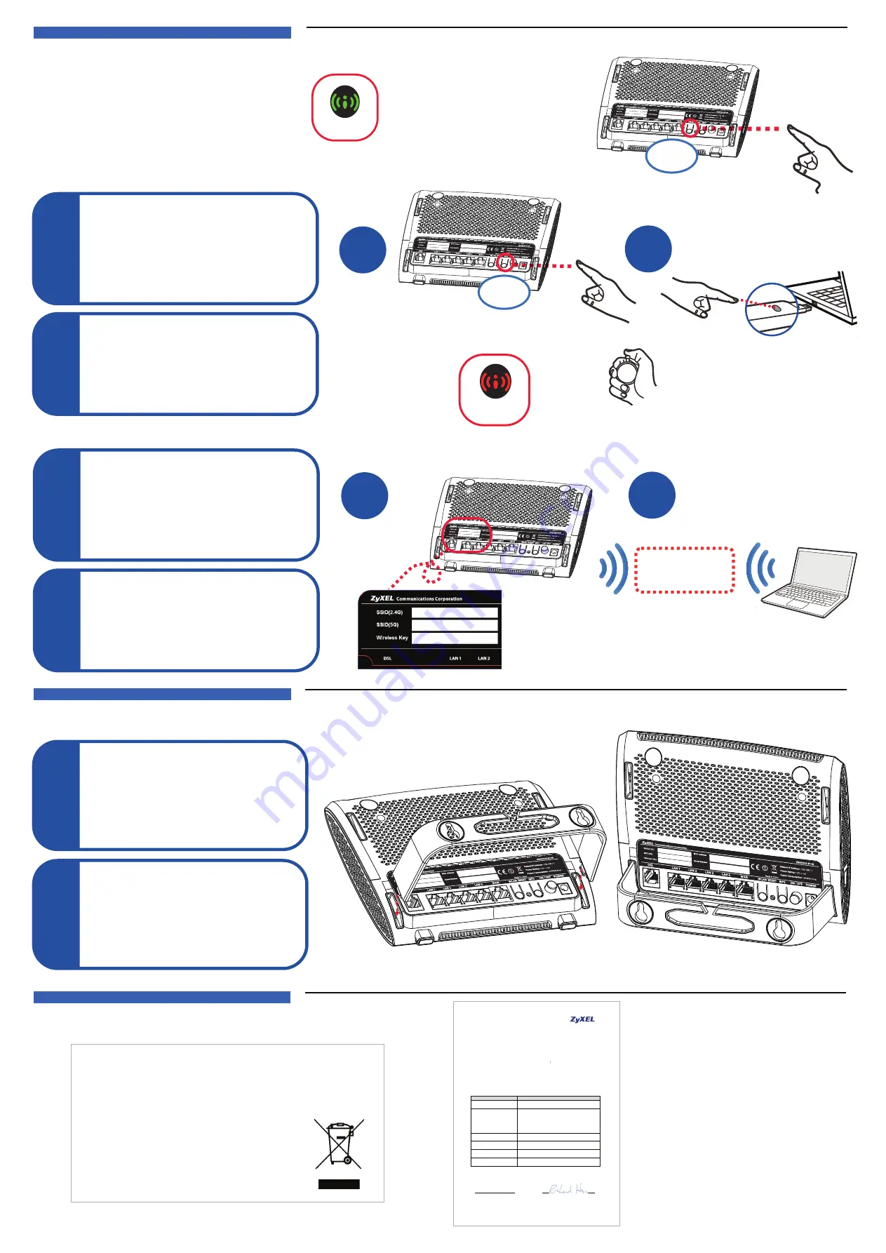 ZyXEL Communications VMG3925-B10B Quick Start Manual Download Page 2